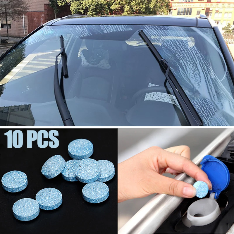 10PCS/Pack(1PCS=4L Water)Car Solid Wiper Fine Seminoma Wiper Auto Window Cleaning Effervescent tablet Windshield Glass Cleaner