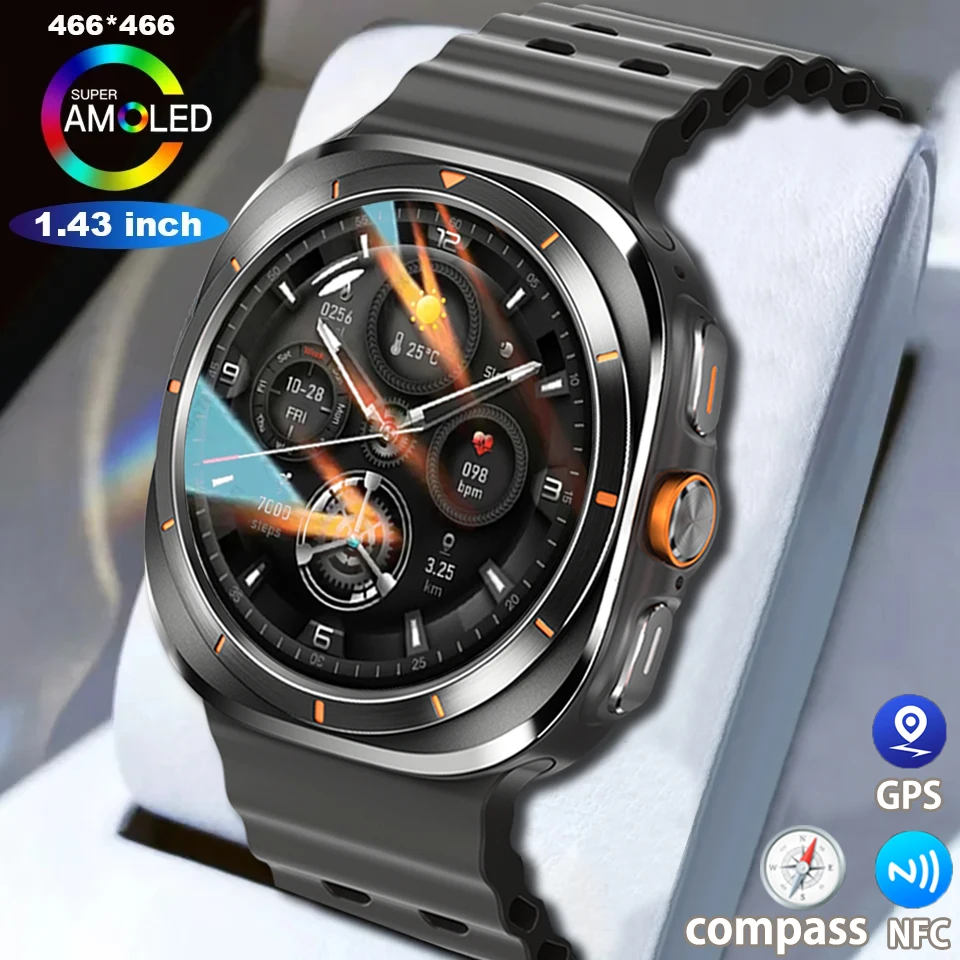 For Samsung Galaxy Watch 7 Classic Smart Watch Men women Custom Dial HD AMOLED Voice Call NFC GPS Tracker Sport Watches 2024 New