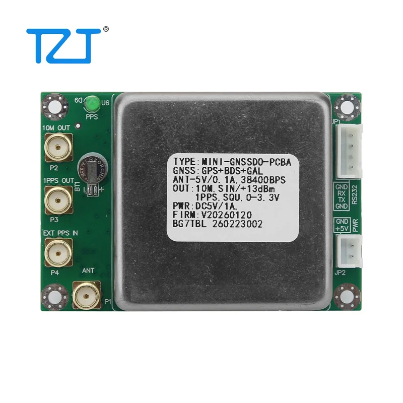 

Высокоточный GNSS-модуль дисциплинированного осциллятора TZT MINI-GNSSDO-PCBA с выходом 10M/1PPS и разъемом SMA