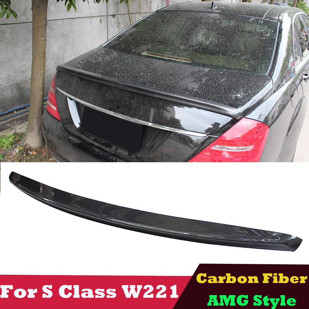 

Carbon Fiber Rear Boot Trunk Spoiler Lip for Mercedes S Class W221 2006-2013 S280 S300 S320