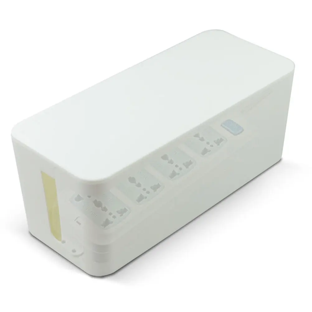 Plastic Cable Holder Large Size S White Lightweight Durable Cable Management Box Organizer For Home Storage Use Keep Cables