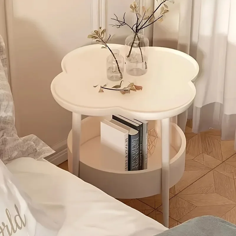 1pcs Four-Leaf Clover Sofa Side Several Bedroom Small Table Living Room Storage Table Creative Balcony Double Layer Coffee Table