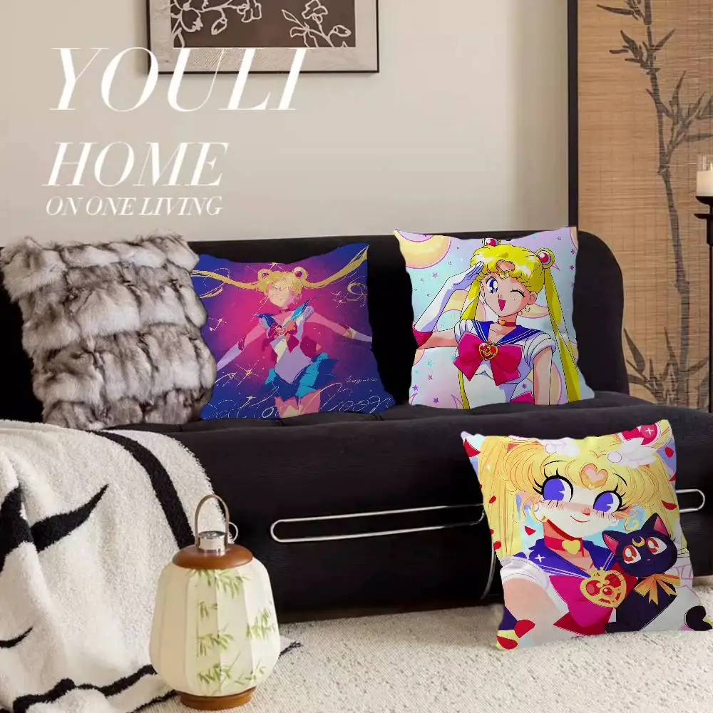 Supernatural Girl S-Sailor Moon Anime Cushion Cover Decorative Pillow Sofa Home Decor case pillow cases