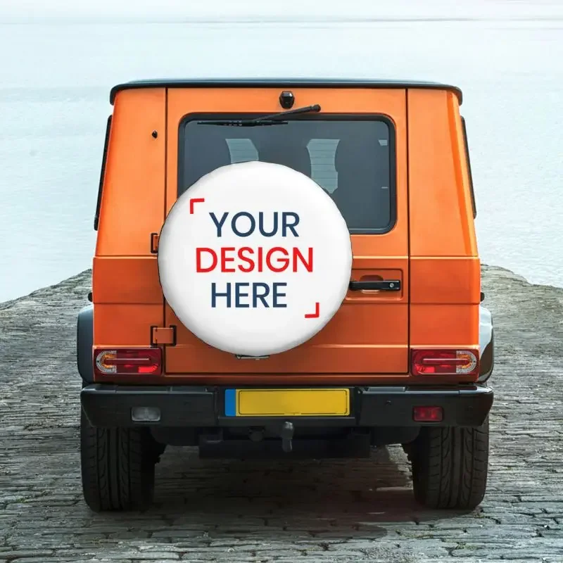 Custom Customize Logo Spare Tire Cover for Toyota RAV4 Prado Jeep RV SUV Trailer Your Design Here Car Wheel Protector Covers