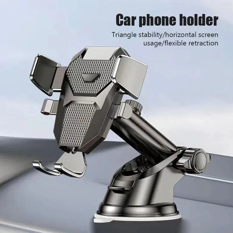 Sucker Car Phone Holder Air Vent Clip Mount Stand GPS Telefon Mobile Cell Support For iPhone 15 14 13 Pro Xiaomi Huawei Samsung