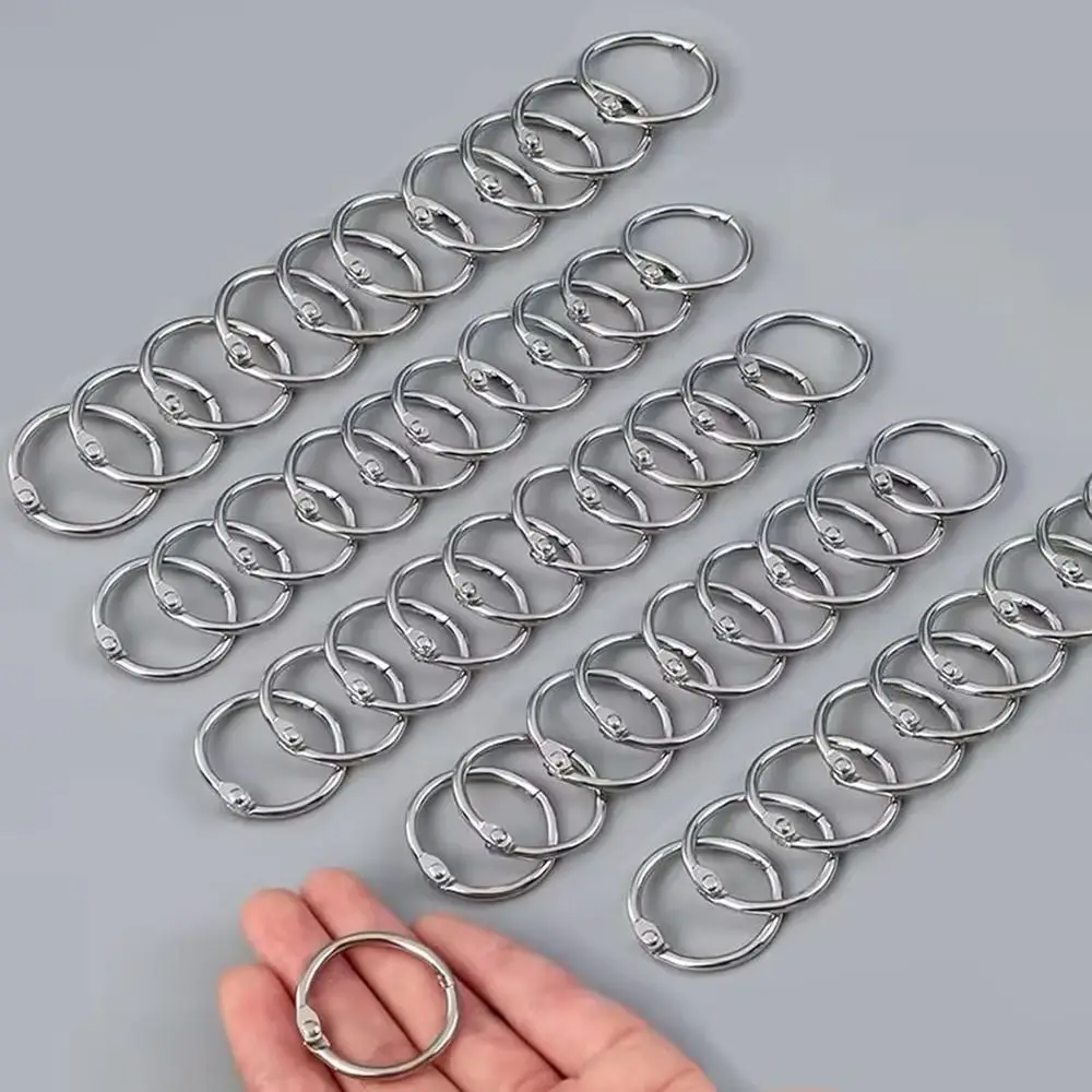 50Pcs O Ring Metal Binder Rings Sturdy Assorted Sizes Keychain Rings Durable Opening Ring Metal Opening Ring Daily Organizing