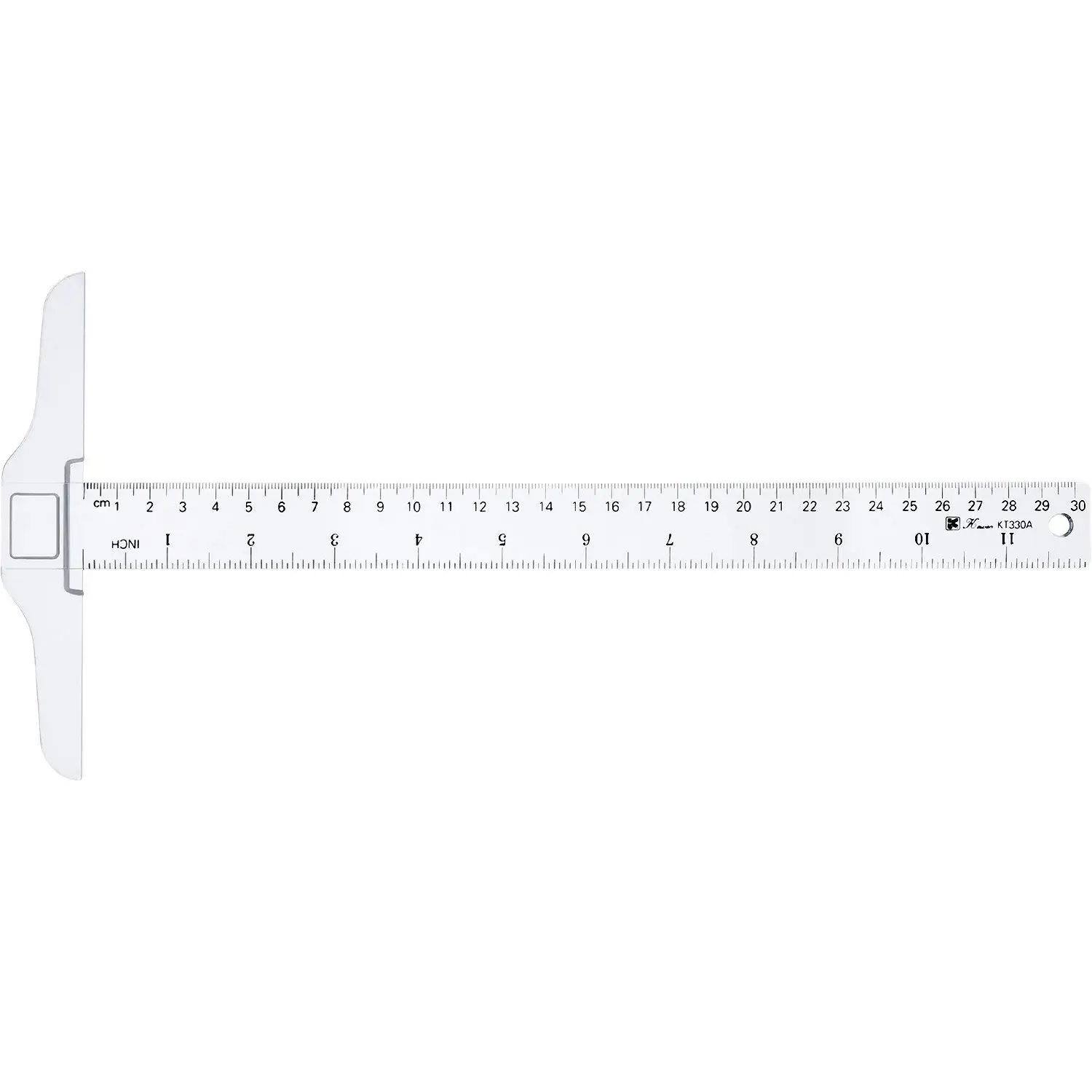 

12 Inch Transparent T-Square Ruler for Drafting and Layout Work, Plastic Tool