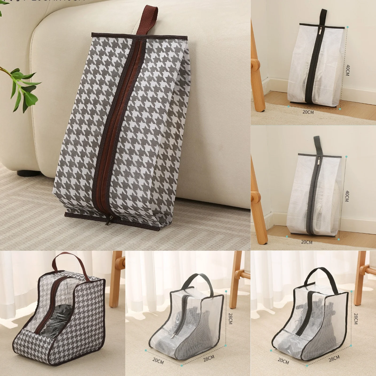 Shoe Storage Bag PVC Visible Travel Moisture proof Mold proof Shoes Dust-proof  Portable Outdoor Boots Protective Covers