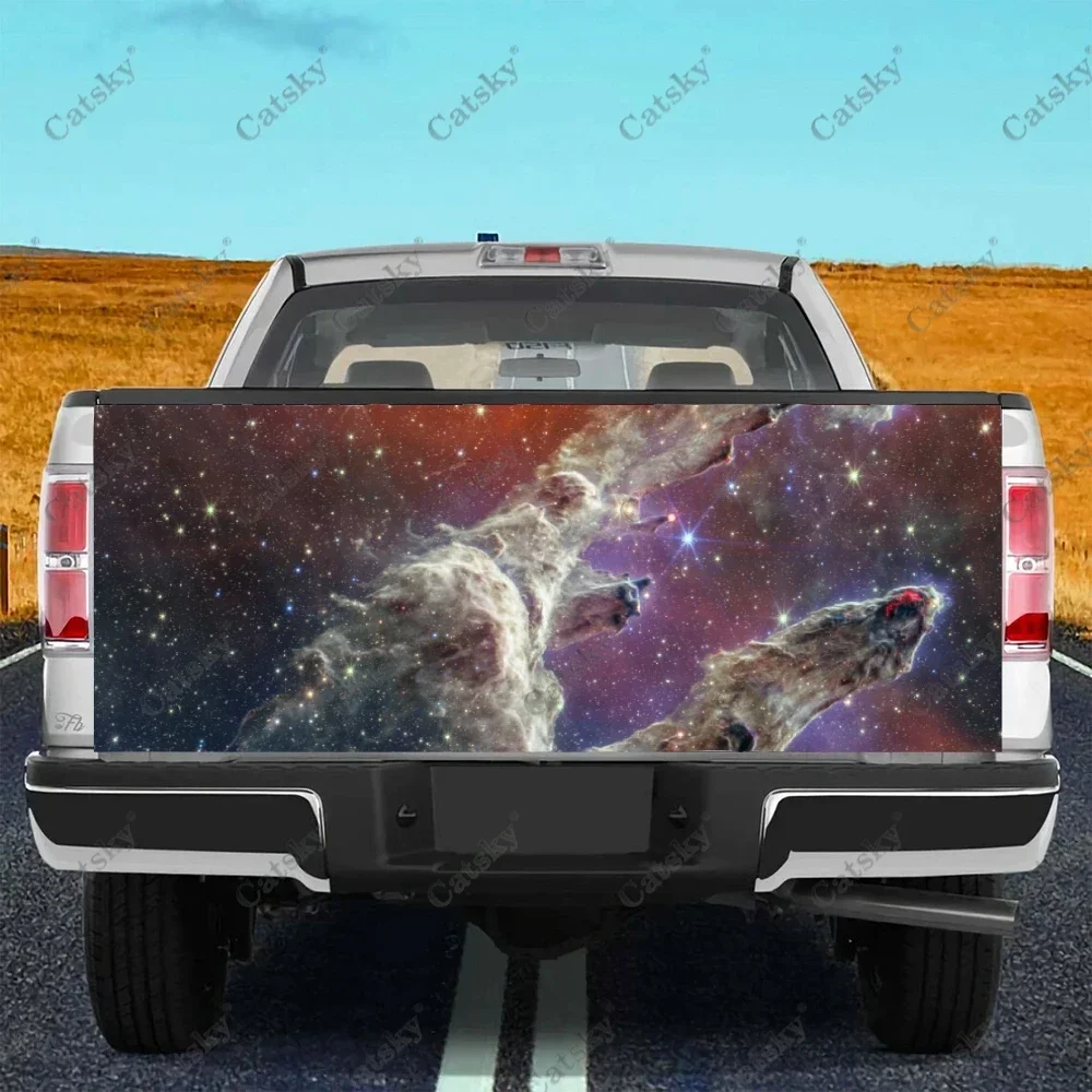 

Galactic Neighbor Star Space Truck Tailgate Wrap Professional Grade Material Universal Fit for Full Size Trucks Car Wash Safe