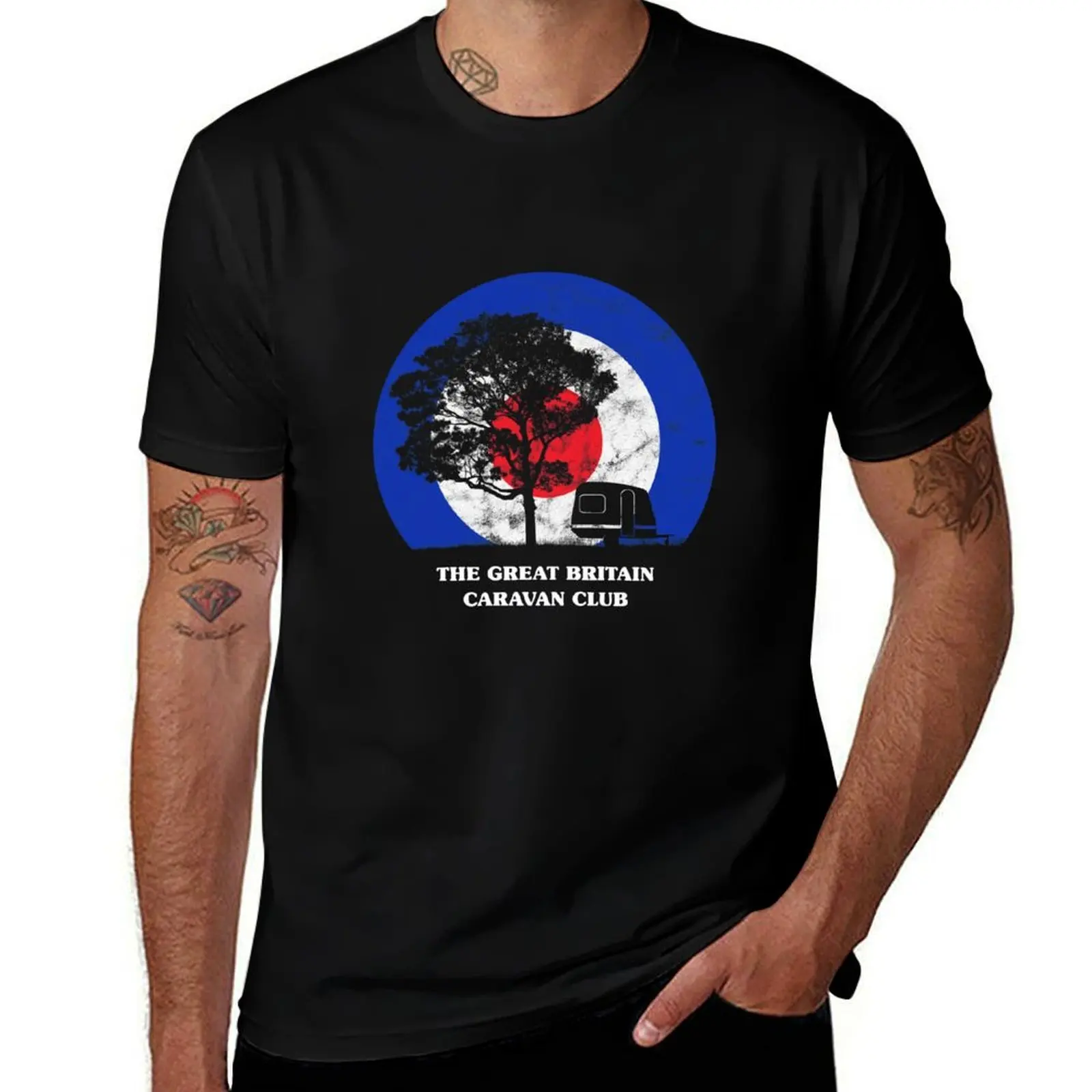 The Great Britain Caravan Club T-Shirt Fashion Print Casual Short Sleeve T-Shirt