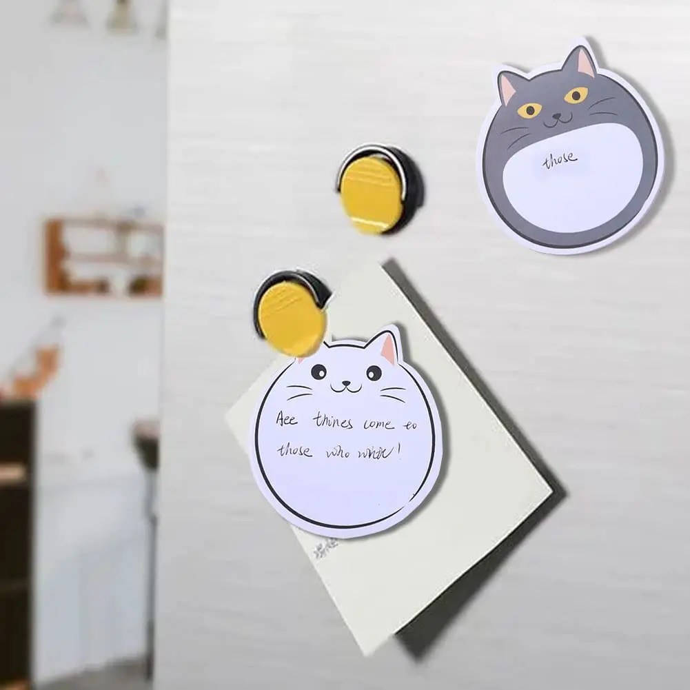 5 uds lindo gato notas adhesivas marcapáginas página pancarta etiqueta de índice para oficina escuela, notas adhesivas de animales de dibujos animados