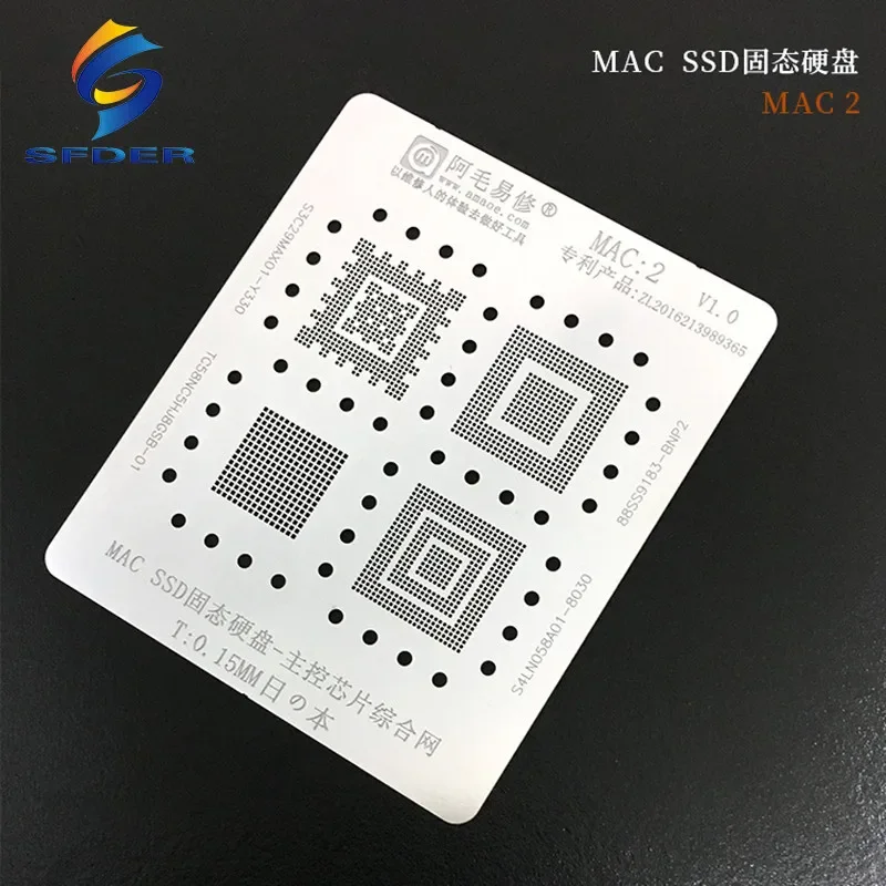 Szablon Amaoe rebaling do macbooka MAC Pro A2159 A1706 A1707 A1534 moc USB do ładowania IC CPU/RAM SSD DDR WIFI A1989 A1932