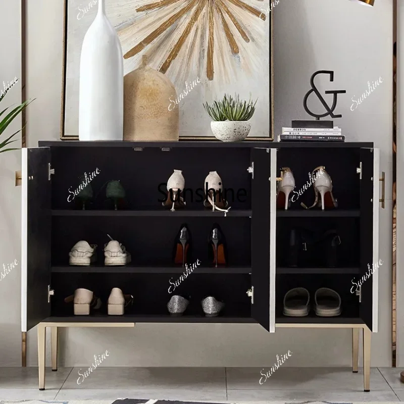 Minimalist light luxury shoe cabinet Modern foyer home decoration cabinet Living room lockerTJ