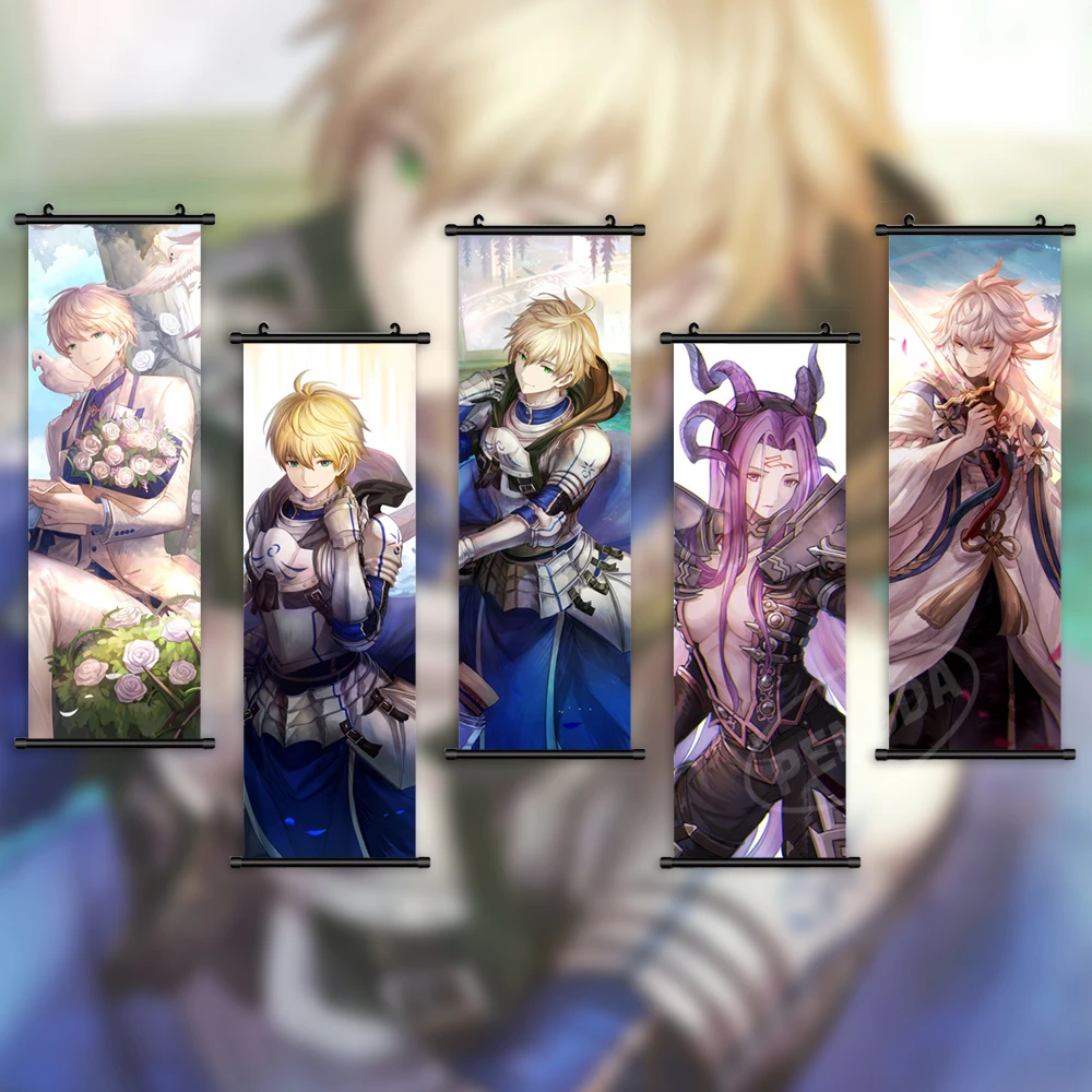 Canvas Home Decor Fate Grand Order Pictures Print Poster Arthur Pendragon Wall Art Scroll Anime Hanging Painting Christmas Gift