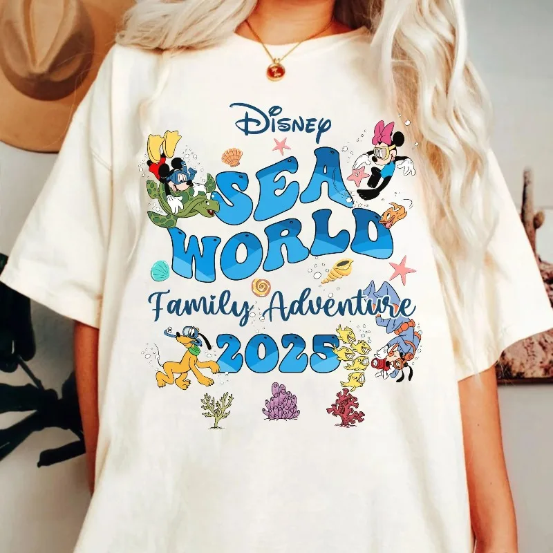 

Disney Sea World Family Adventure 2025 Mickey and Friends Shirt Sea World Shirt Sea World Family Adventure Disneyland Family