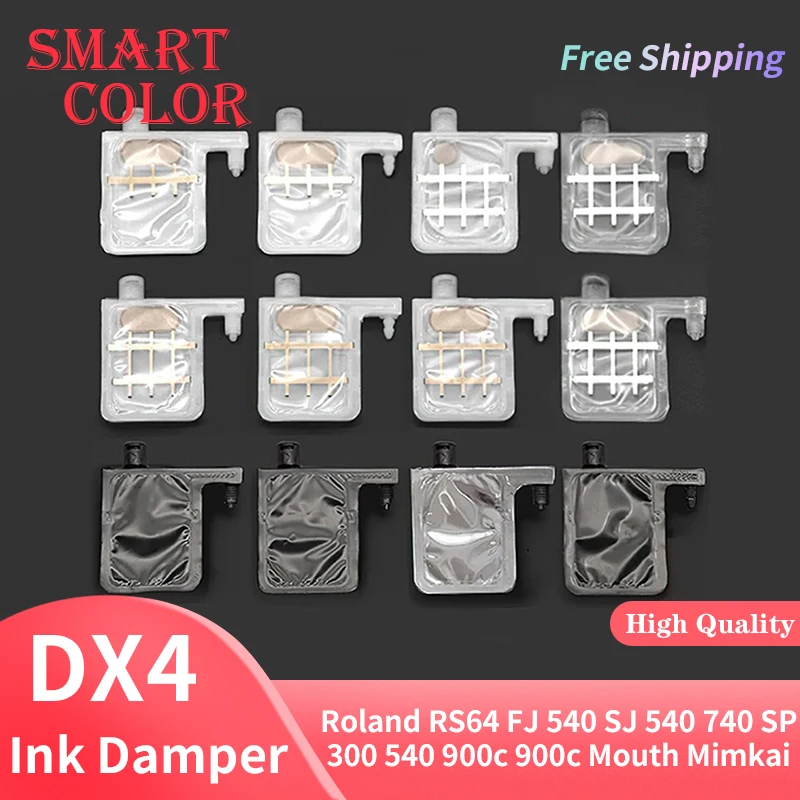 10PCS DX4 Ink Damper For Eco solvent printers Muto 1604 Roland RS64 FJ 540 SJ 540 740 SP300 540 900c 900c Mimkai Mouth 3*2 4*3