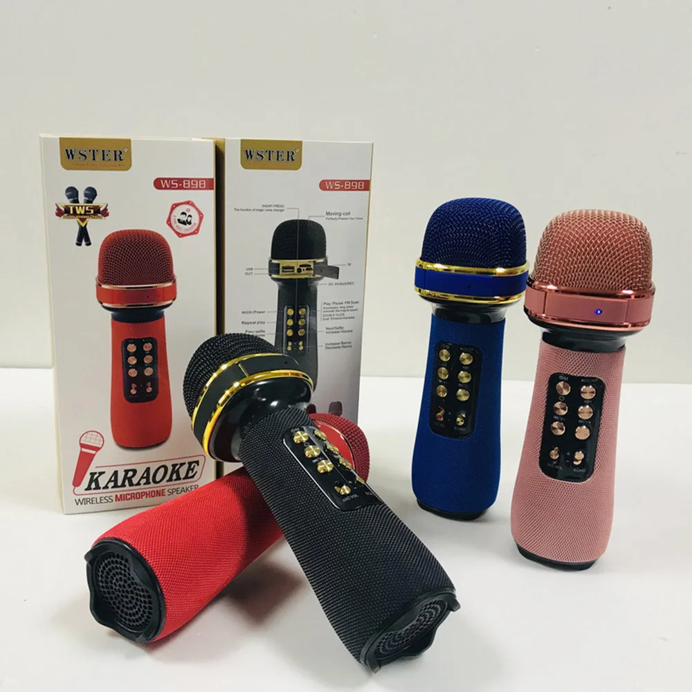 Karaoke Microphone Wireless Singing Machine with Bluetooth Speaker for Cell Phone/PC, Portable Handheld Mic Speaker