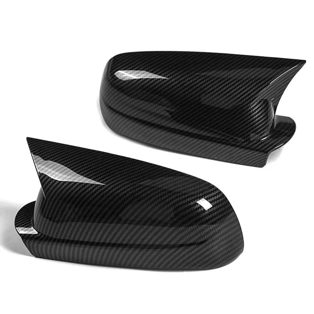 For VW Golf 4 Side Mirror Cover Caps Gloss Black Horn Shape Exterior Auto Exterior Parts Door Wing Housing Trim