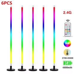 무선 휴대용 디밍 가능 3000-6500K RGB LED 튜브 라이트, 소셜 부스 로머 매직 미러 셀카 부스, 아이패드 포토 부스, 6 개