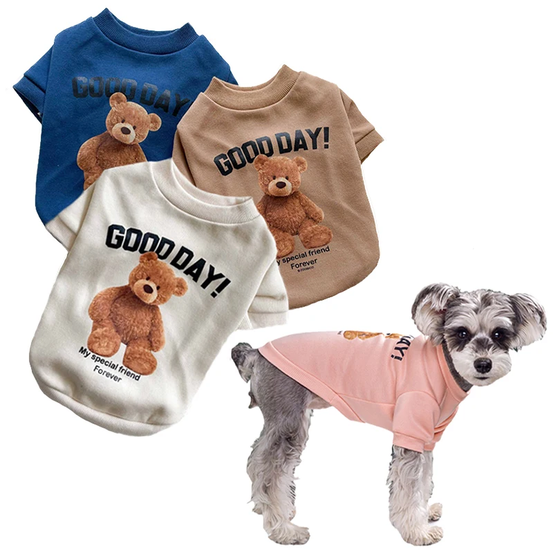 Cute Winter Pet Dog Clothes Warm Dogs Pullover Shirt For Small Medium Dogs Coat Chihuahua Bichon Clothing French Bulldog