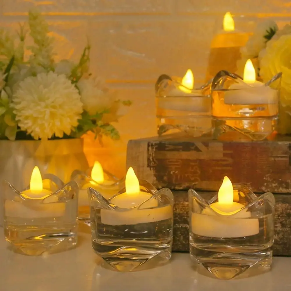 Waterproof Performance Flameless LED Floating Candle Lights Water Activated Design Water Activated Sensor Candle Lights