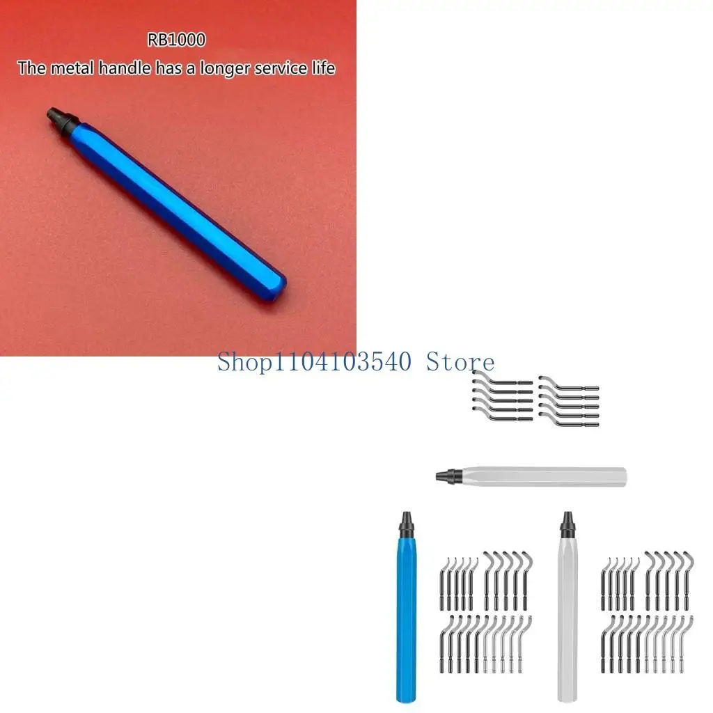 

02DC Deburring Tool Set with 10/20Pcs Highly Speed Carbon Steels Cutter Edges Burr Remove for Metal, Plumbing Pipe