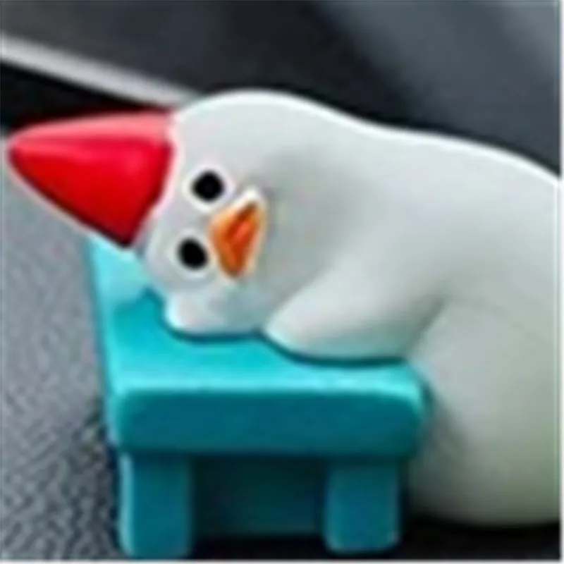 

3/6PCS Set Cute Decorative Accessories for Automobiles Tiny Charming Duck Ornaments for Car Rearview Mirror And Center Console