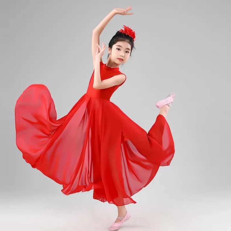 Fashion National Standard Ballroom Dance Costumes kid Girl Waltz Modern Dancing Clothes Girls Latin Dance Professional Dresses