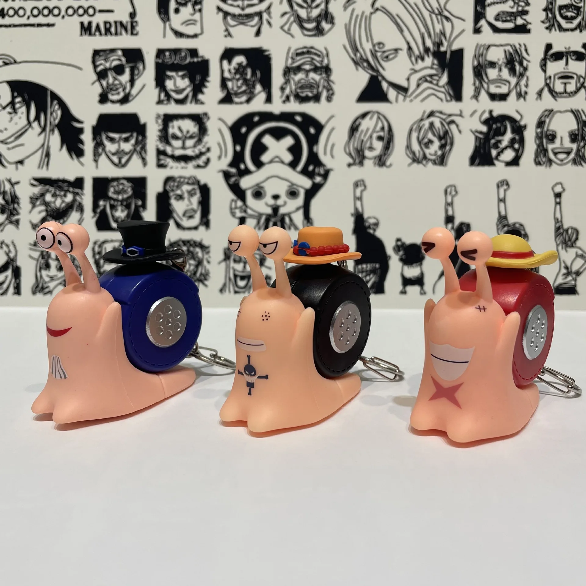 Anime Snail Keychain Pendant Recording Toy with Sound Release Button Sound Generator Decorative Accessories Birthday Gift
