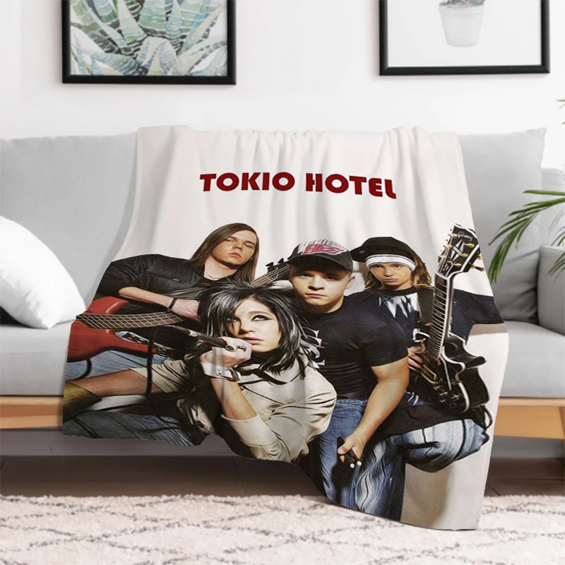 

Tokio Hotel Band Sofa Blankets & Throws Furry Fleece Blanket Bedspread on the Bed Winter Warm Throw Double Fluffy Soft Custom