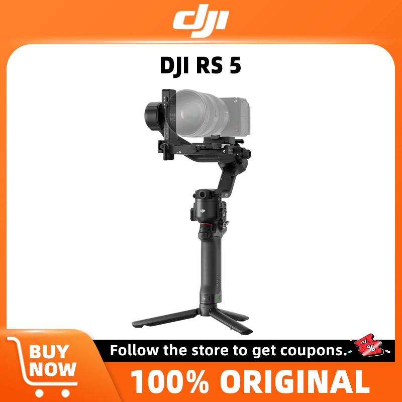 DJI RS 5: 1 час полной зарядки, увеличенное время работы на 15%, улучшенное интеллектуальное отслеживание и композиционирование, автоматическая фиксация осей 2-го поколения.