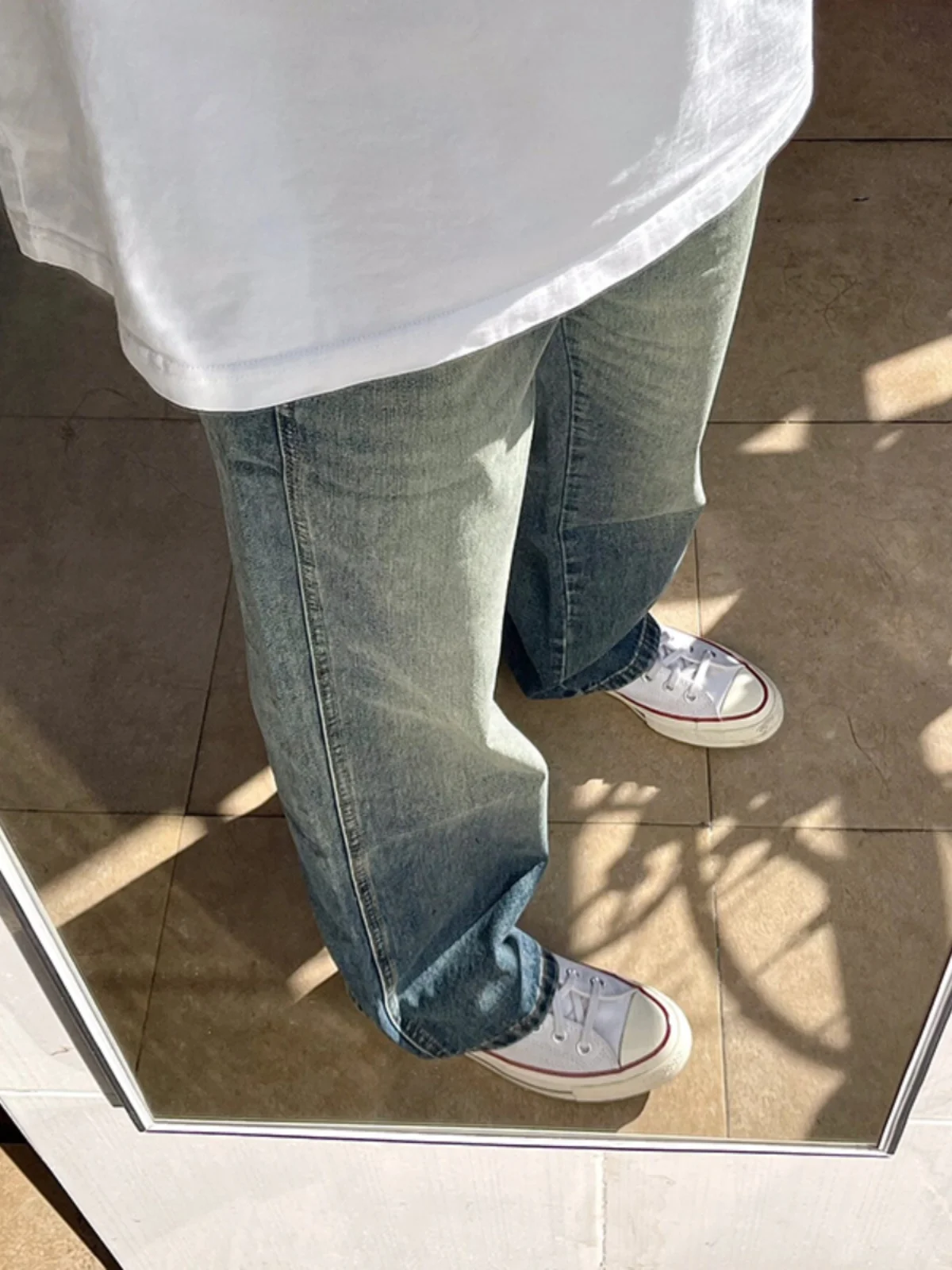 

New 2024 Blue Straight Leg Jeans Men's American Trendy Brand Cleanfit Micro Flare Early Spring Pants Modern Style Youth Poplar