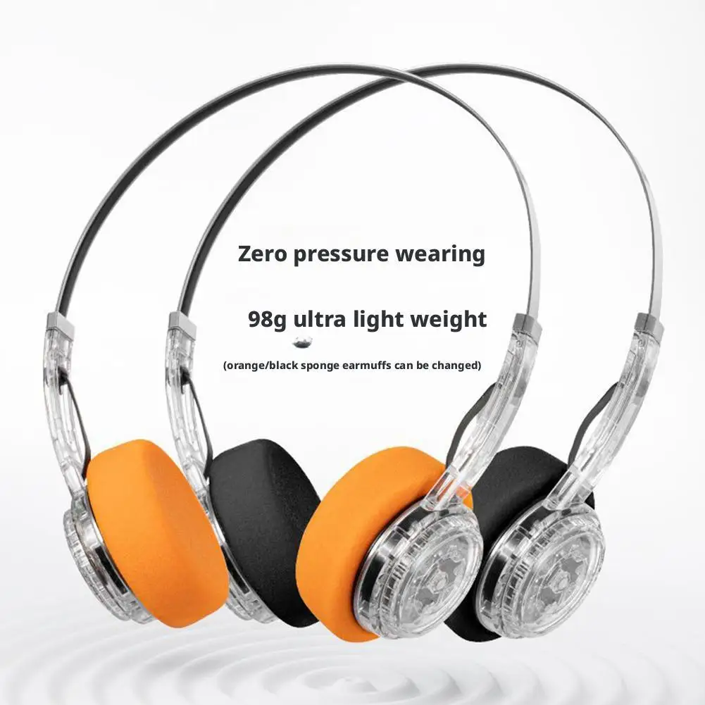 سماعة رأس ريترو فوق الأذن سماعة بلوتوث لاسلكية، سماعة أذن ستيريو هاي فاي، لمعظم أجهزة تشغيل الهواتف المحمولة