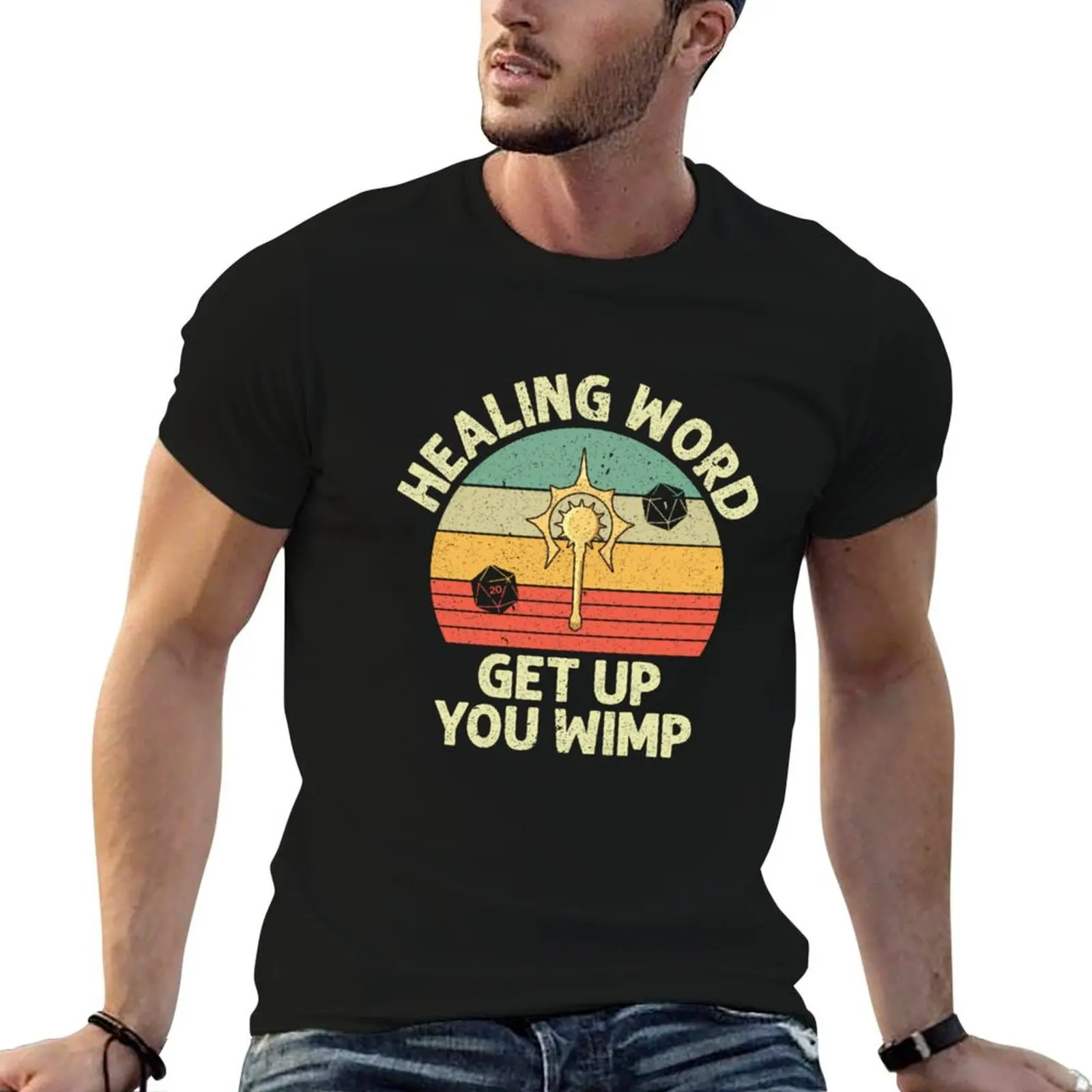 Cleric - Healing Word T-Shirt t shirt men 100% cotton luxury brand man graphic t shirt graphic t shirts for man T-shirt