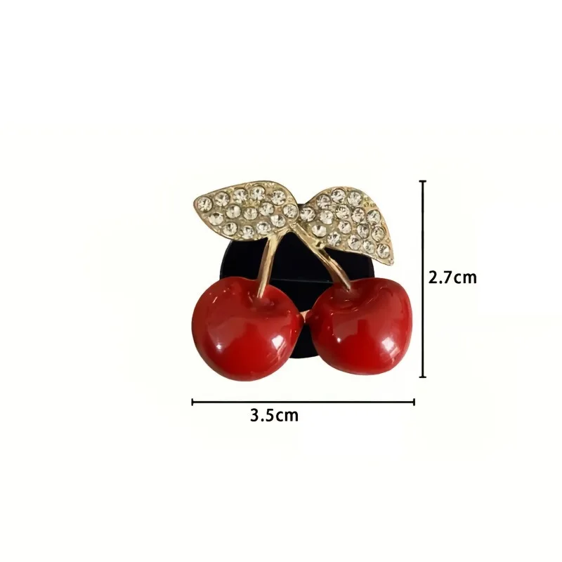 Red Cherry Car Air Vent Perfume Clip Cute Cars Aroma Diffuser Pendant Creative Girly Auto Interior Decoration Auto Accessories