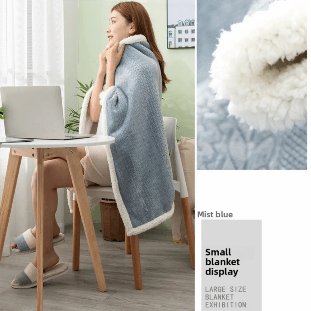 

Casual Double Layered Flannel Blanket Shawl Thicken With Buttons Warm Shawl Cloak Cape Women Scarf Travel