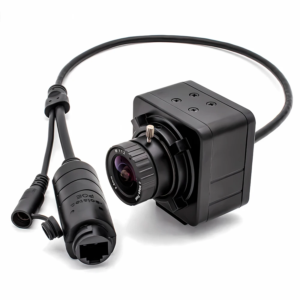 WGWK 4K IP Camera 3/4/5/8MP CMOS POE48V Mini Metal Box Manual Varifocal Lens Digital Live Stream Security Industrial CCTV Webcam