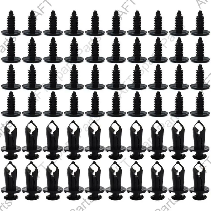 ​190pcs 6 Sizes Auto Fastener Plastic Fastener Rivet for Car Push Pin Rivet Trim Clips Kit