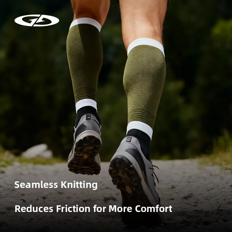 Graduated Compression Calf Support Sleeves Ventilated Mesh Athletic Compression Sleeves For Marathon Running Hiking