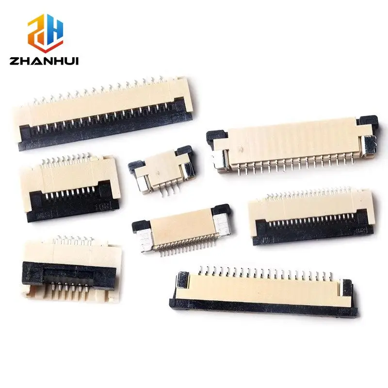 5Pcs FPC/FFC Flat Cable Connector - 0.5mm/1.0mm Pitch Flip Type Drawer Type Upper/Bottom Contact Socket (4P-60Pin)