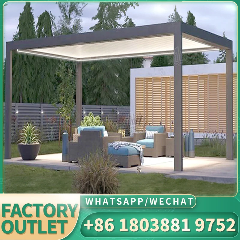 Customized Waterproof Sustainable ECO FRIENDLY Outdoor Space Gazebo Tent Patio Tenda Rainproof Cover Aluminum Arbours