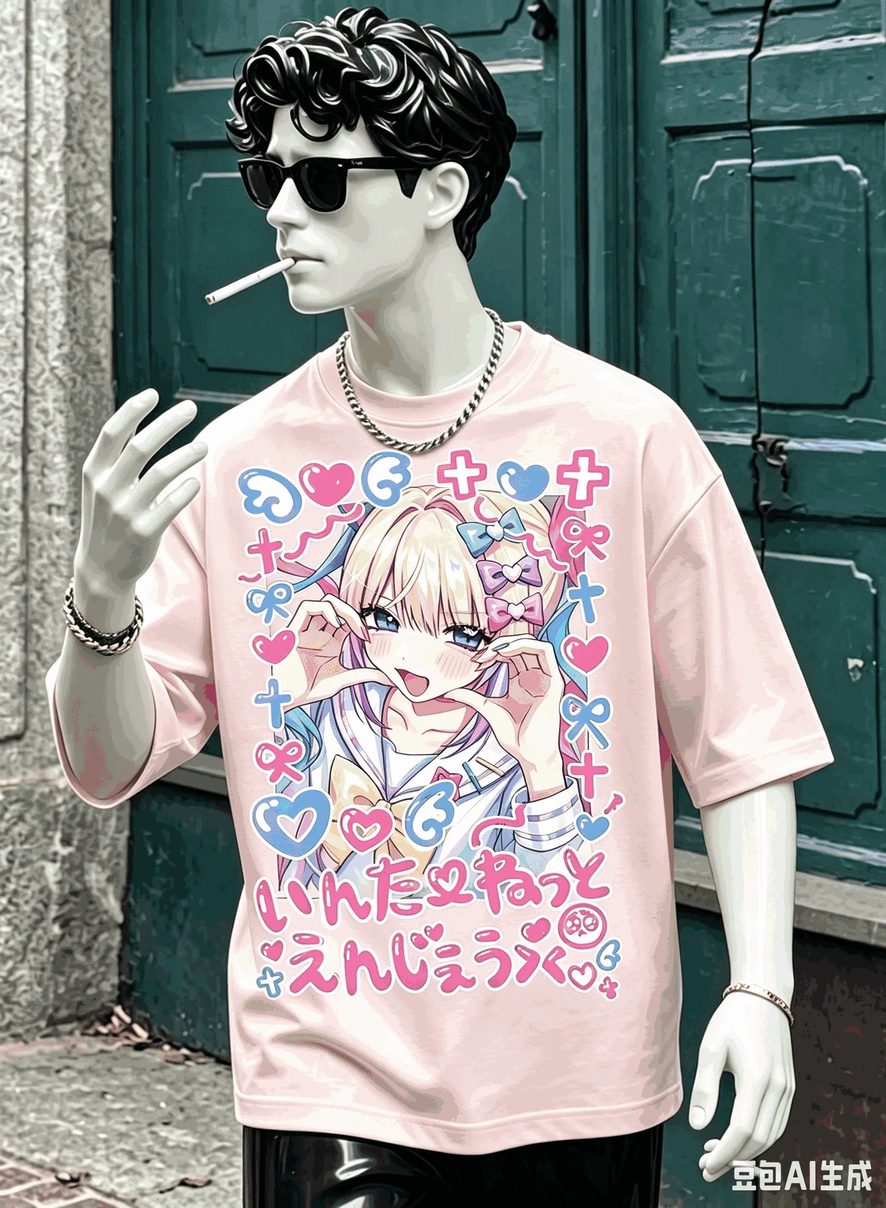 Needy Streamer Overload Übergroßes Unisex-T-Shirt mit Grafikdruck und Rundhalsausschnitt für Männer und Frauen, hochwertig, Y2k, kurze Ärmel, atmungsaktiv – Detail 18