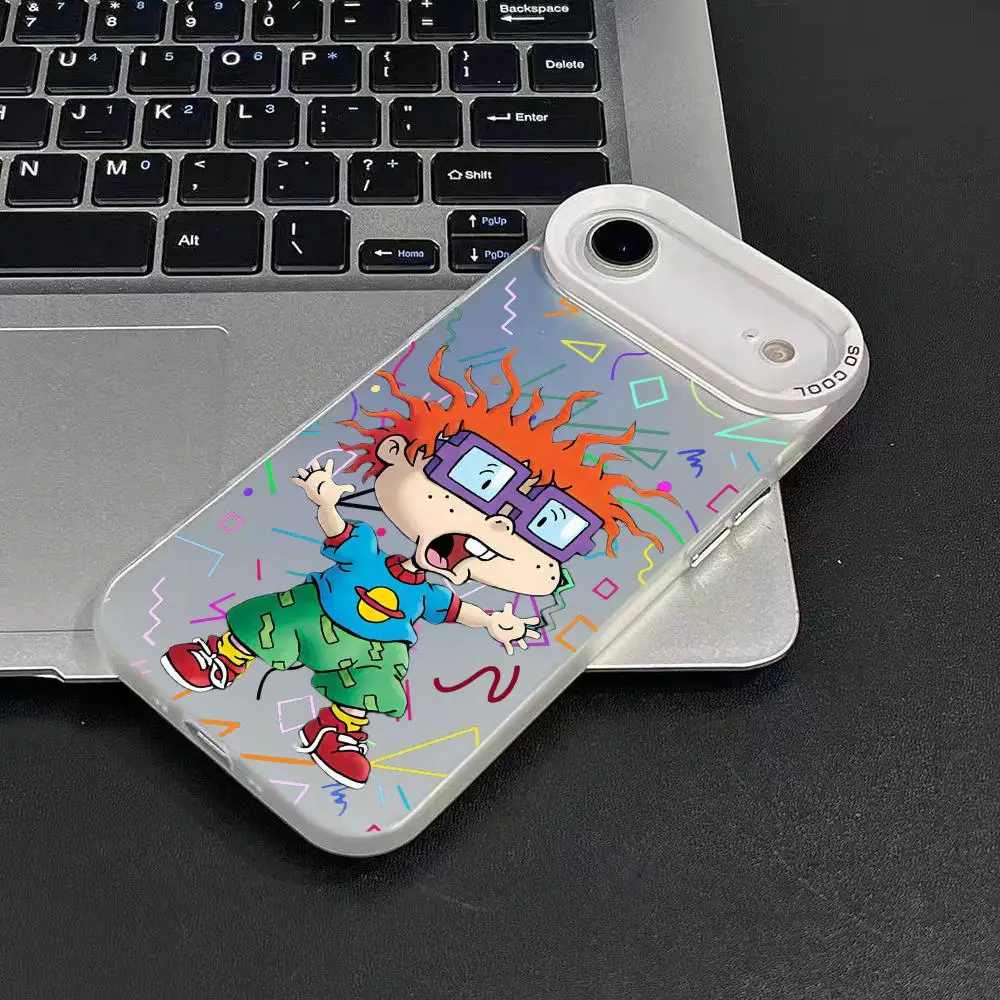 Cartoon R-Rugrats Phone Case For IPhone 17 16 15 14 13 12 11 Pro Max Air Colorful Matte Laser Aurora Shockproof Phone Case