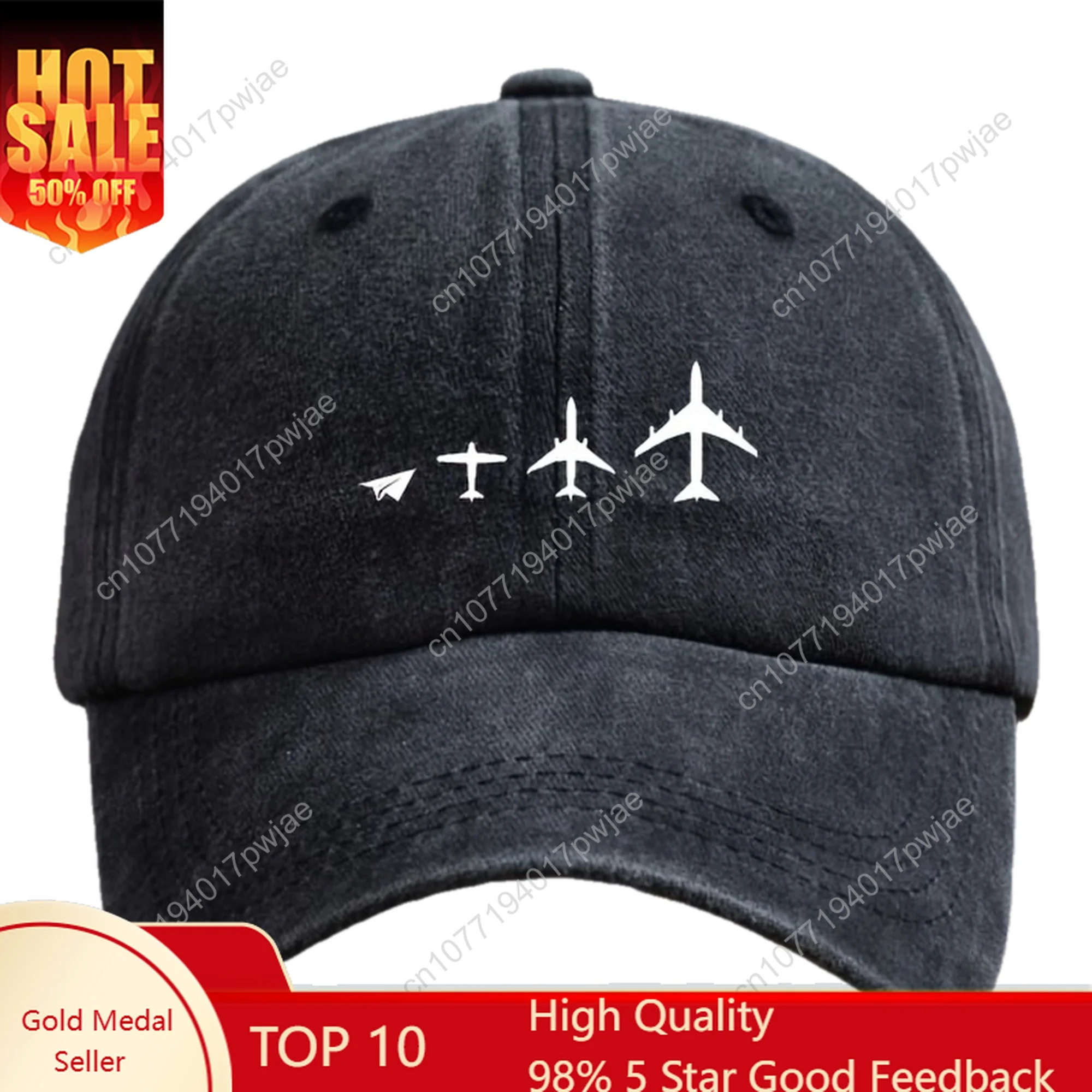 

Stylish Four-Plane Print Baseball Cap Versatile Outdoor Fishing Hat Visor for Travel