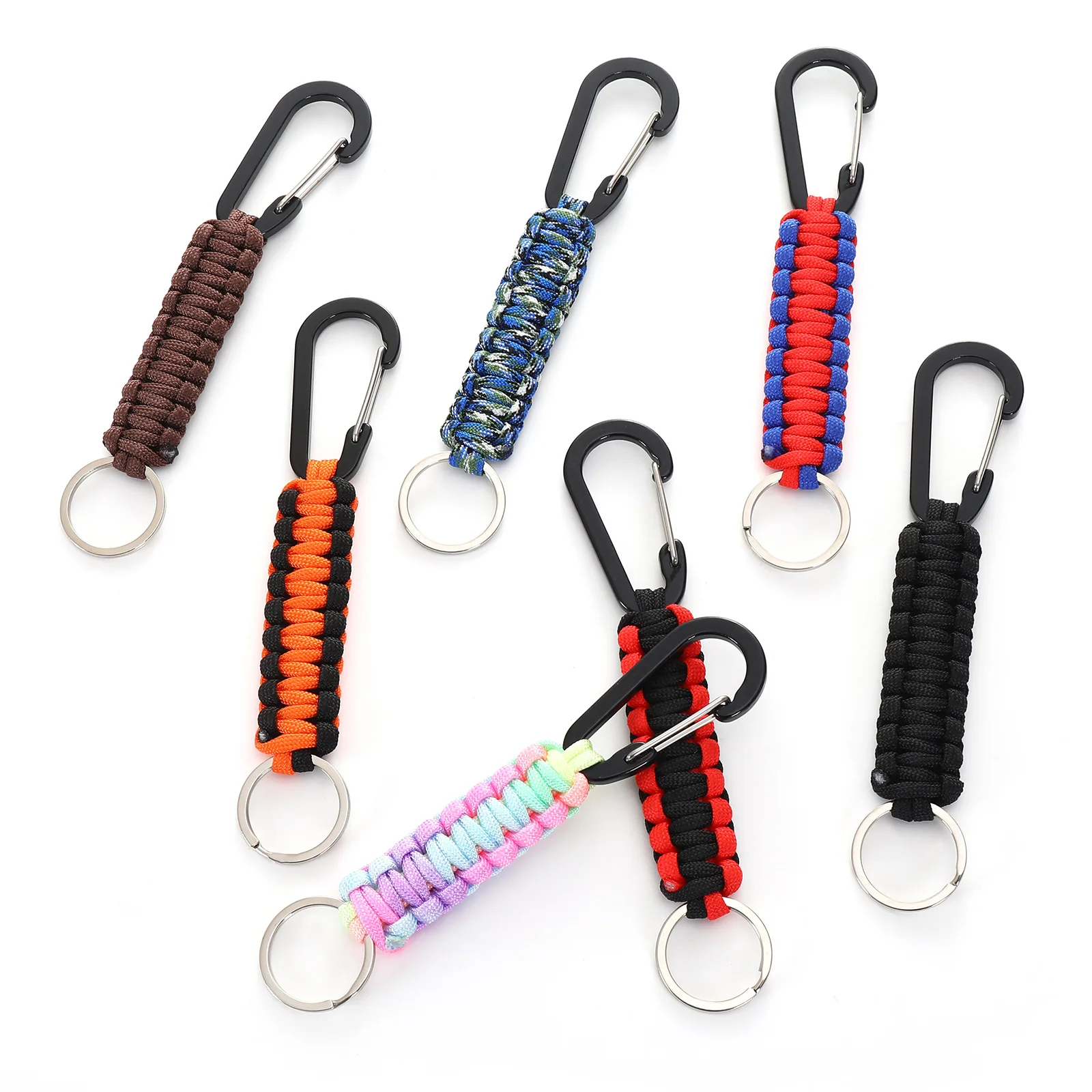 

7-core Multifunctional Hand Woven Paracord Keychain Suitable for Backpack Hanging Buckle,outdoor Survival,camping,hiking Cycling