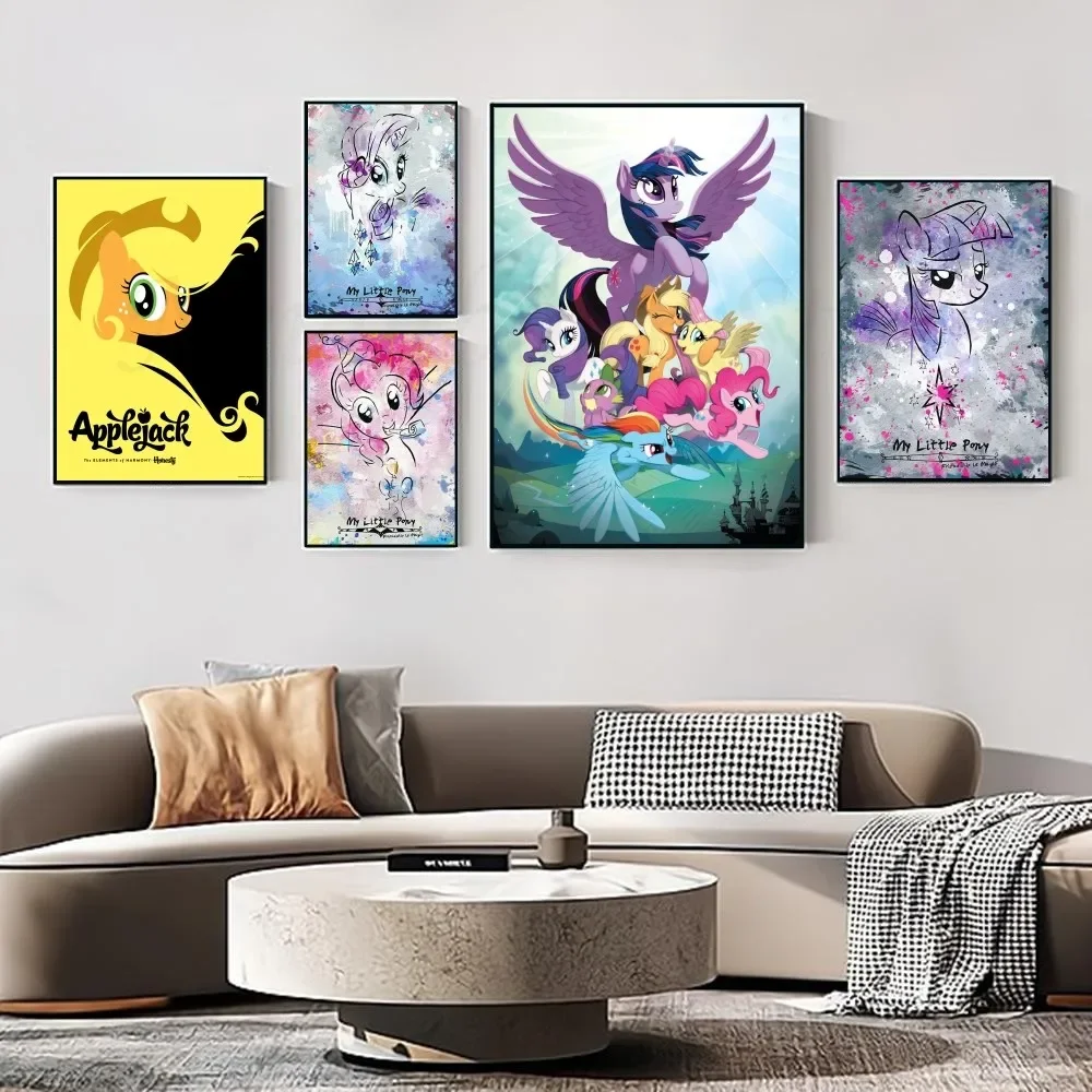 1pc Anime My Little P-Pony Poster HD Posters Home Room Bar Cafe Decor Art Wall Painting Picture