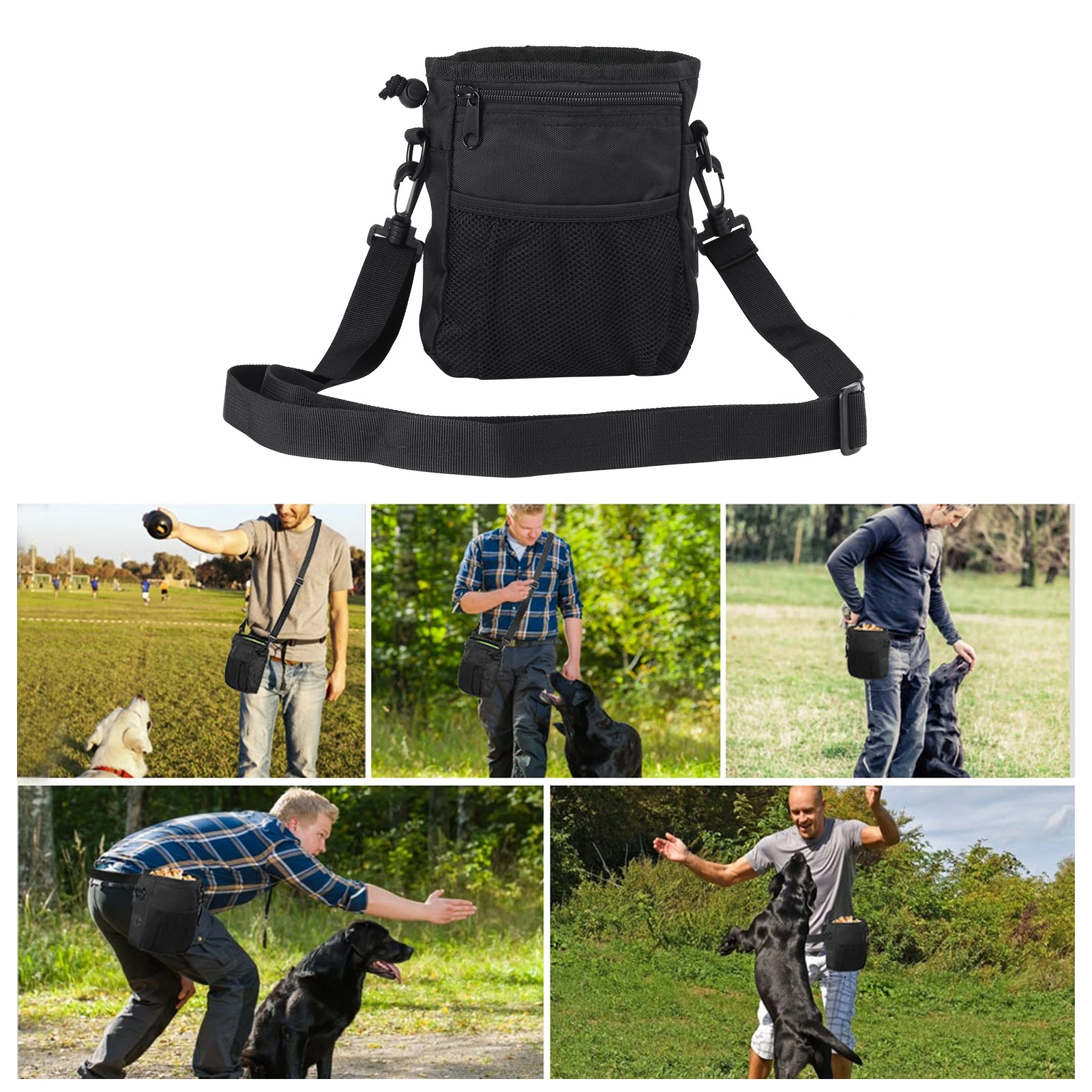 Pet Dog Training Treat Snack Bait Pet Feed Pocket Pouch Obedience Agility Pouch Food Bag Pocket Snack Reward Waist Bag