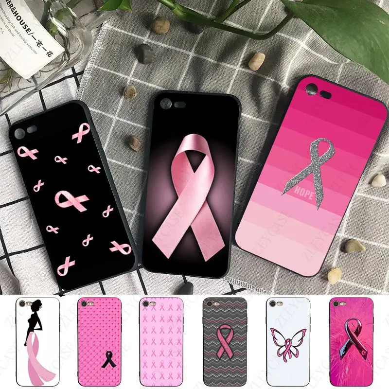 Girly Breast Cancer pink Ribbon Phone cover for iPhone 15Pro 16pro 13PRO max 7 8 XR 14plus 11pro 12pro max 13mini SE 2020 cases