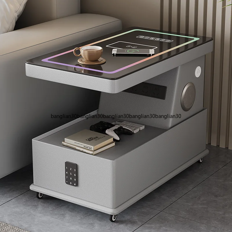 โต๊ะกาแฟเคลื่อนที่ได้ สำหรับอพาร์ทเมนต์ขนาดเล็ก สไตล์โมเดิร์นเรียบง่าย ตู้ข้างเตียง ดีไซน์หรูหราเบาๆ สำหรับห้องนั่งเล่น สไตล์อิตาเลียนมินิมอล รถเข็นข้างโซฟาแบบใหม่