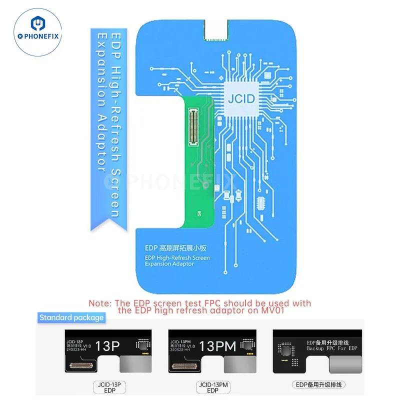 JCID V1S Pro EDP High-refresh Screen Expansion Adaptor for iPhone 13-15 Pro Max iPad Tangible Touch and Tangible Testing